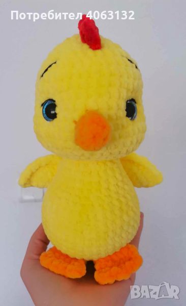 Плетена плюшена играчка - пиленце, снимка 1