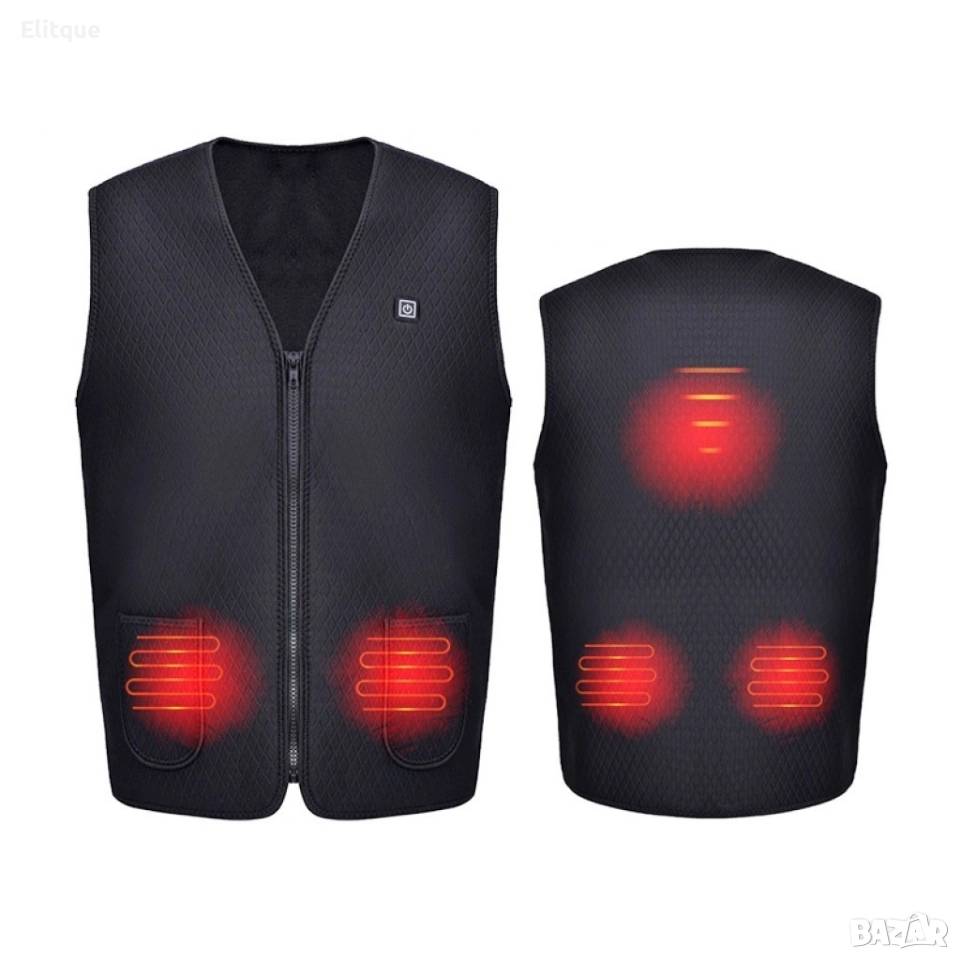 Унисекс електрически термичен елек за зимния период с USB свързаност, снимка 1