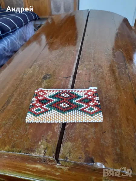 Старо мънистено портмоне #16, снимка 1