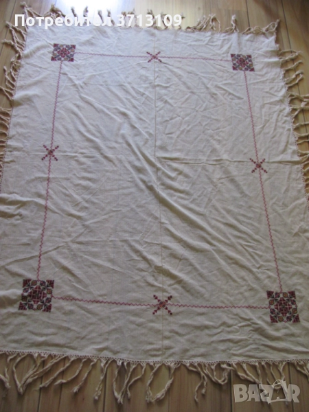 19век кенарена шопска шевица Покривка ръчна бродерия, снимка 1