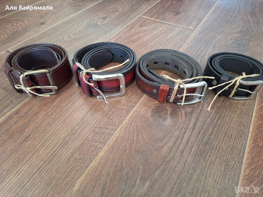 Мъжки ръчно изработени колани от естествена кожа, снимка 1