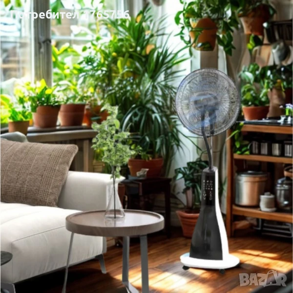 Вентилатор с водна мъгла Diplomat DX-66, 90W 16" мултифункционален, LED, дистанционно управление, снимка 1