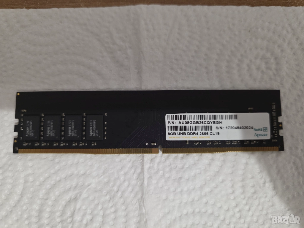 8GB DDR4 Apacer AU08GGB26CQYBGH за настолен компютър, снимка 1