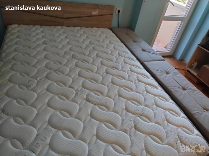 Спалня 140/200 с матрак ARUBA Memory Hybrid – отлично състояние, снимка 1
