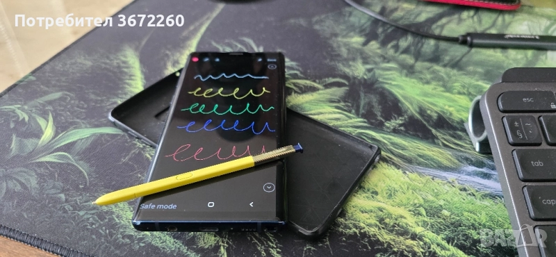 *МОКРЕН* Samsung Galaxy Note9, 512 GB + 8GB RAM, външно - отличен, снимка 1