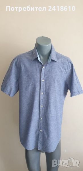 Hugo Boss Luka_2 Pique Cotton/Len Regular Fit Mens Size L НОВО! ОРИГИНАЛНА Риза!, снимка 1