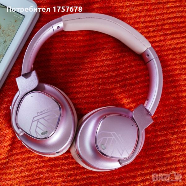 Безжични Слушалки PowerLocus, Bluetooth, Active Noise Cancelling Слушалки, 70 Часа Батерия, Voice As, снимка 1