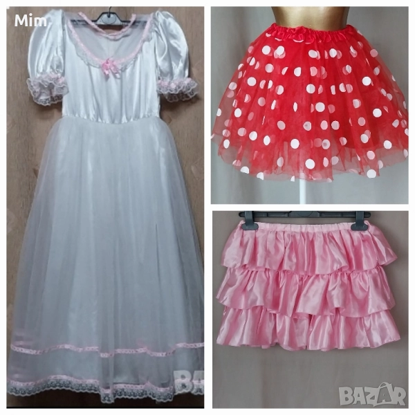 Детска бяла дълга рокля за шаферка / булка /, снимка 1