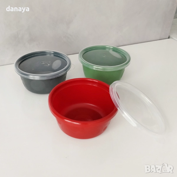 6106 Малка кутия купичка за храна с гъвкав неразливащ капак, 250 мл, снимка 1