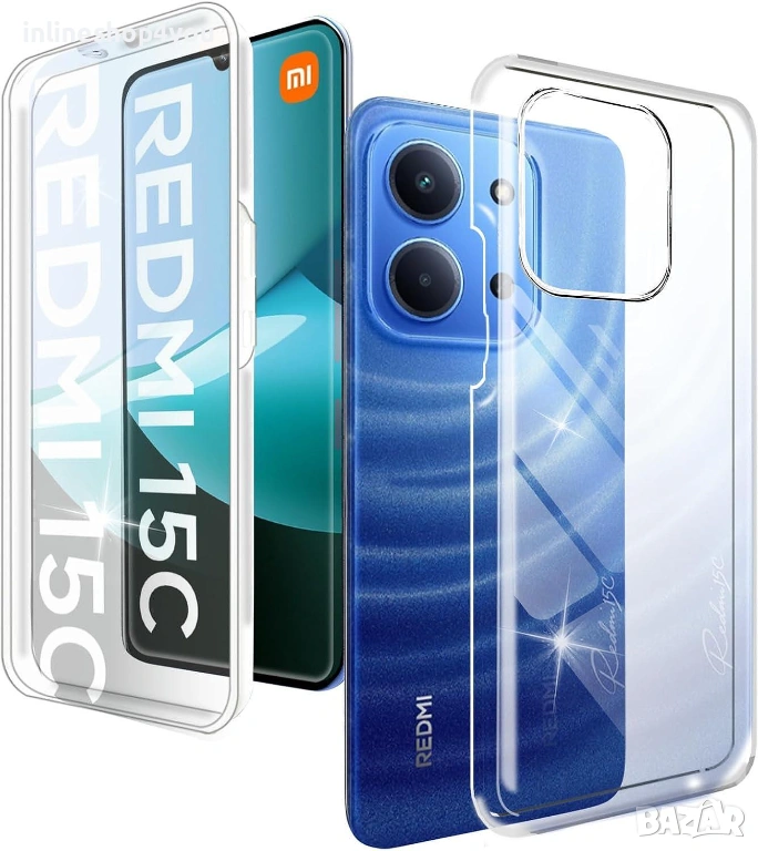 Прозрачен 360° Градуса Кейс за Xiaomi Redmi 15C, снимка 1