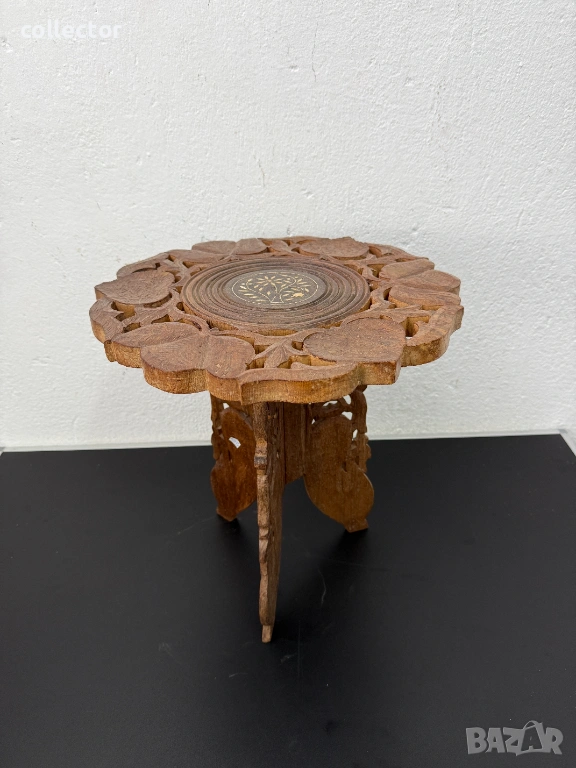 Сгъваема резбована маса / масичка / поставка. №7825, снимка 1