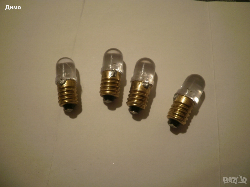 LED Е10 крушки- 5,5 до 20V захранване , снимка 1