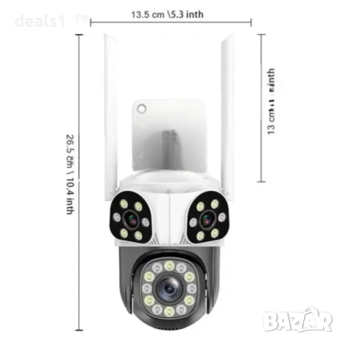 Триобективна 12MP WiFi IP Камера 10Х Zoom Двупосочно аудио Цветно нощно виждане iCSee APP, снимка 7 - IP камери - 50535369