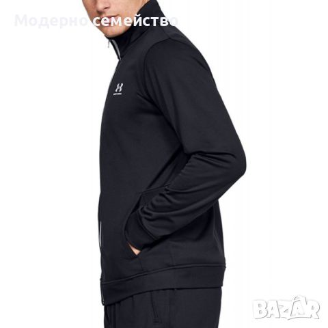 Мъжко спортно горнище under armour sportstyle tricot jacket black white, снимка 3 - Спортни дрехи, екипи - 46650582