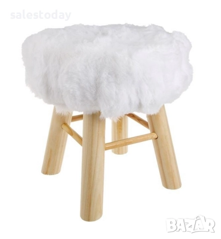 Табуретка с бял пух, 110kg