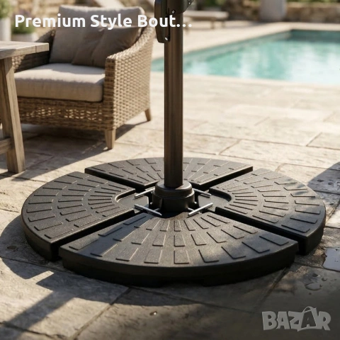Основа за конзолен градински чадър, 4 броя тежести, устойчива на UV лъчи