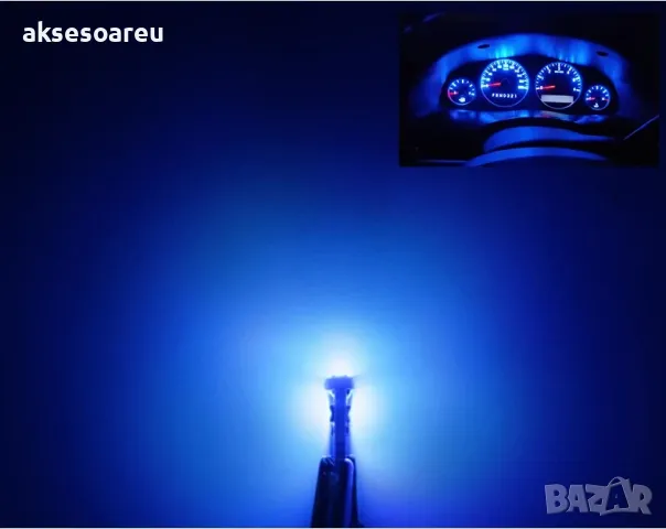 Нови 10 бр. малки габаритни крушки за осветление на арматурно табло T5 3SMD LED супер ярък 3030 LED , снимка 3 - Аксесоари и консумативи - 50391111