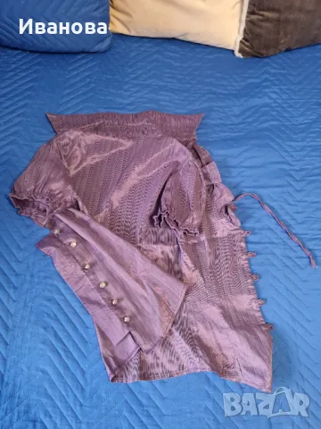 Дамска риза в лилаво, снимка 2 - Ризи - 50231301