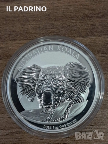 Сребро инвестиционно Коала с ВИСОК РЕЛЕФ ПРУУФ 2014 1 унция OZ