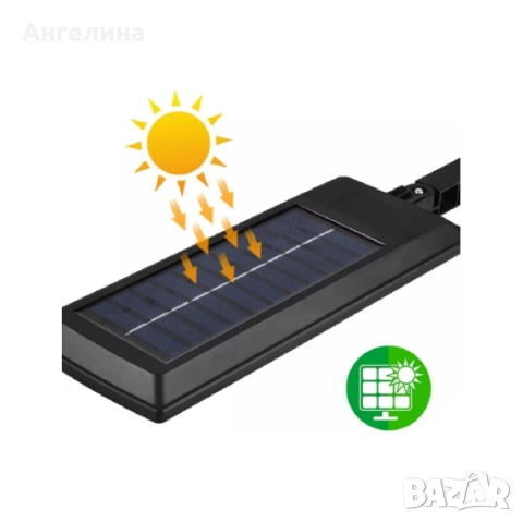 Соларна лампа с дистанционно управление, сензор за движение и светлина, снимка 3 - Соларни лампи - 51561185