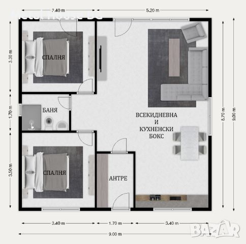 Къща с метална конструкция - 81m², снимка 5 - Къщи - 46634241