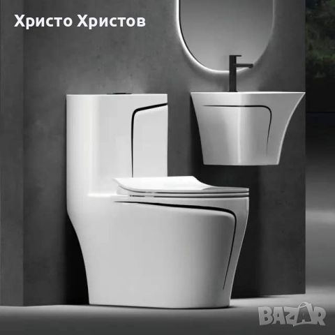 Комплект за баня моноблок с умивалник, снимка 1 - Мивки - 45961988