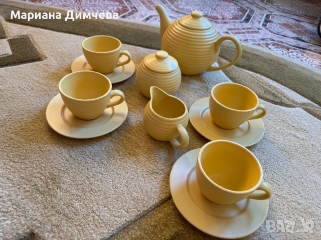 Луксозен керамичен сервиз за чай/кафе – ЧИСТО НОВ 