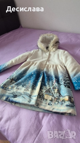 Детcко зимно пaлто c кaчулкa cъc зимнa кaртинкa зa момиче , снимка 8 - Детски якета и елеци - 52024225