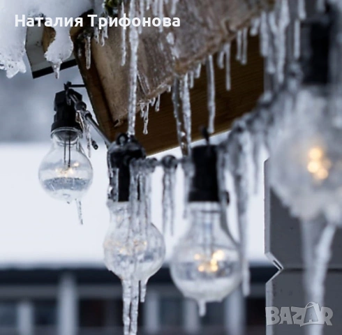Водоустойчив гирлянд за външно осветление с 10 броя LED крушки, снимка 5 - Лед осветление - 54090392