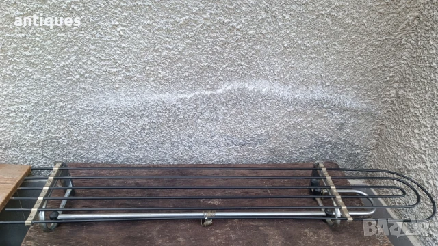 Голяма метална закачалка с поставка за шапки - 140/38см, снимка 2 - Антикварни и старинни предмети - 50559297