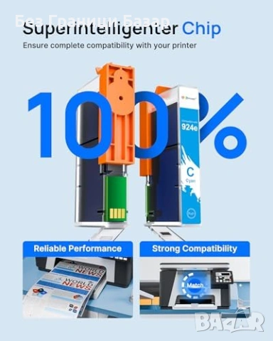 Нов тонер 4 броя 924 924XL мастилени касети за HP 8120e 8135e принтер, снимка 6 - Принтери, копири, скенери - 53838788