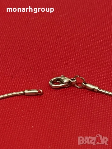 Сребърен ланец / скъсана закопчалка, снимка 3 - Колиета, медальони, синджири - 51043585