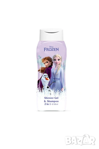 Frozen 2 в 1 шампоан и душ гел за деца Disney – Anna & Elsa Gentle Care 500 мл. 