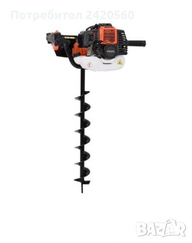 vidaXL Моторен свредел за пробиване на земя, оранжев, снимка 2 - Селскостопанска техника - 53047128