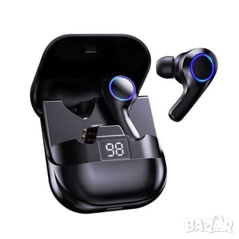 Безжини слушалки с дисплей PT08, Bluetooth 5.0, Черни