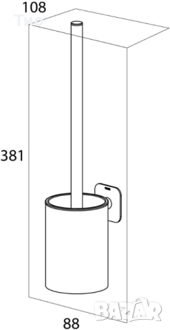 Тоалетна четка с поставка TIGER Colar, неръждаема стомана, снимка 5 - Други - 53715720