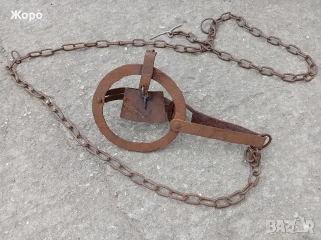 Стар кован вълчи капан, снимка 4 - Антикварни и старинни предмети - 49978115