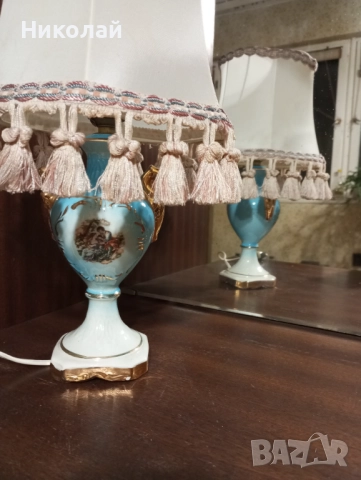Красива порцеланова нощна лампа , снимка 10 - Антикварни и старинни предмети - 52570150