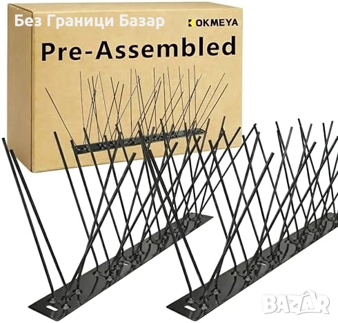 Нови Шипове против гълъби 30 броя черни за первази покрив от неръждаема стомана
