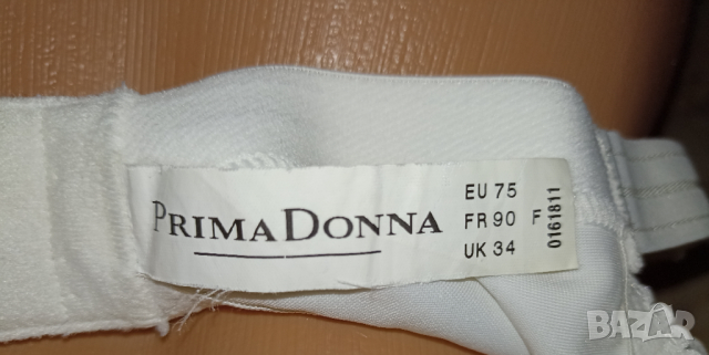 Prima Donna 75F-Сутиен  рядък размер с меки чашки с банел в екрю, снимка 9 - Бельо - 45056082