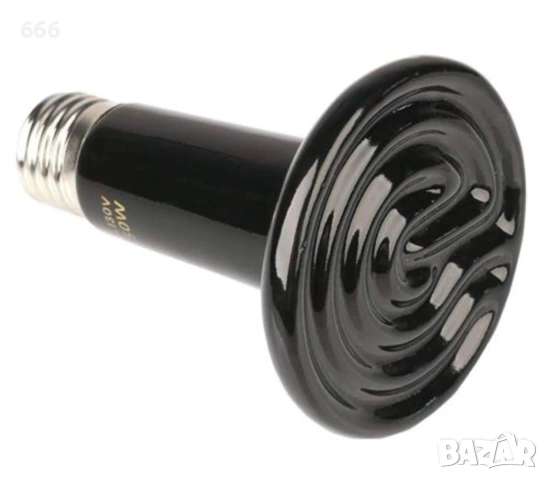 Керамичен инфрачервен нагревател, 100W, E27, снимка 3 - Друга електроника - 53980724