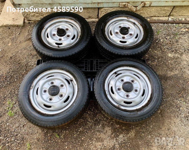 4бр.Оригинални железни джанти + ЗИМНИ ГУМИ Semperit 195/70/15C 15" 5x160 за Ford Transit(2000-2024)