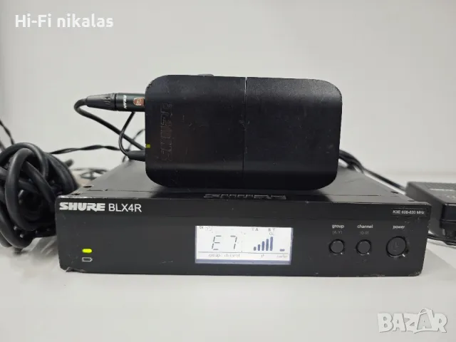 безжичен микрофон модем приемник ресийвър SHURE BLX4R , снимка 1 - Микрофони - 49003749