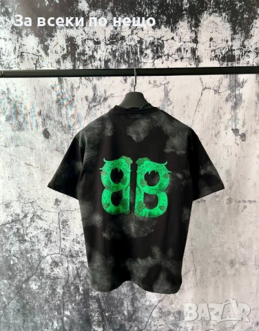 Balenciaga Мъжка Черна Тениска👕Мъжка Блуза С Къс Ръкав В Черен Цвят Код MensPoint77, снимка 2 - Тениски - 53716705