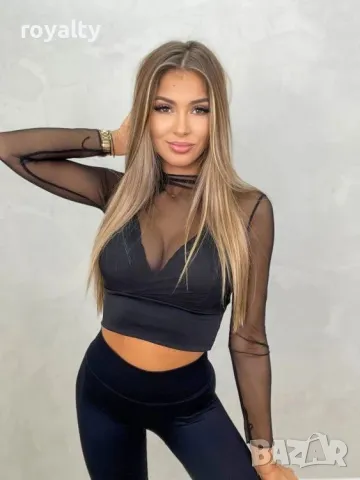 Дамска блуза с тюлени ръкави, снимка 3 - Блузи с дълъг ръкав и пуловери - 49789564