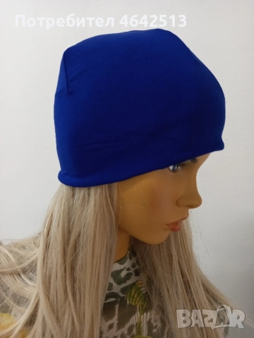 двулицева памучна шапка, снимка 4 - Шапки - 52302113