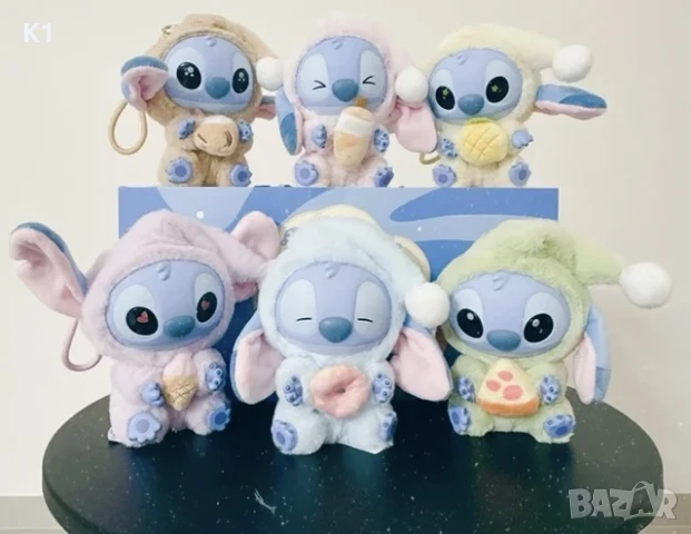 Labubu Stitch Miniso Eat Something Before Sleep, Лабубу Стич Минисо, снимка 3 - Плюшени играчки - 51148903