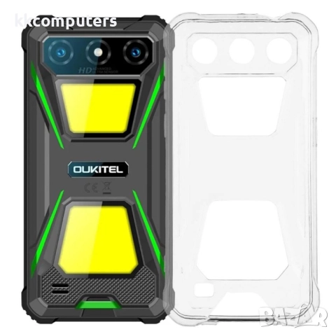 Калъф с протектор за Oukitel G5 – мек TPU удароустойчив калъф, прозрачен или черен