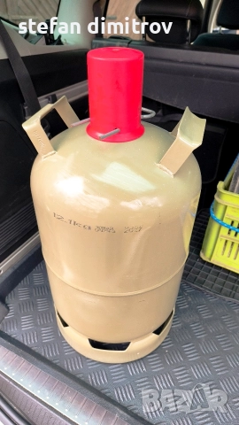газова бутилка за битова газ с ъглов кран 11килограма , снимка 4 - Газови котлони - 52889765