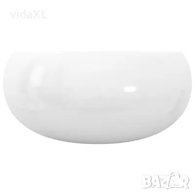 vidaXL Керамична мивка, кръгла, бяла, 40x15 см（SKU:142340）, снимка 3 - Мивки - 48244603